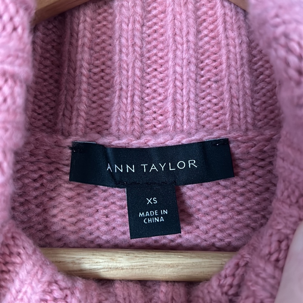Ann Taylor Sweater - Color Block Turtleneck - image 3
